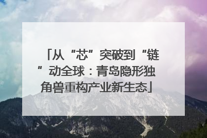 从“芯”突破到“链”动全球：青岛隐形独角兽重构产业新生态