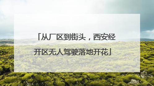 从厂区到街头，西安经开区无人驾驶落地开花