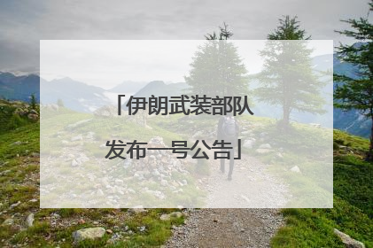 伊朗武装部队发布一号公告