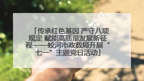 传承红色基因 严守八项规定 赋能高质量发展新征程——蛟河市政数局开展“七一”主题党日活动