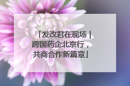 发改君在现场｜跨国药企北京行，共商合作新篇章
