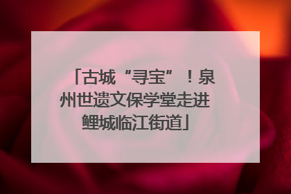 古城“寻宝”！泉州世遗文保学堂走进鲤城临江街道