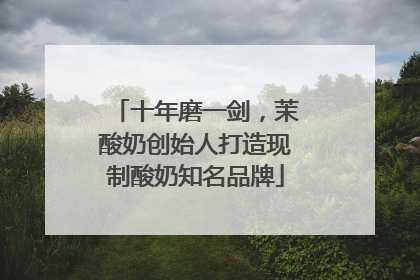 十年磨一剑，茉酸奶创始人打造现制酸奶知名品牌