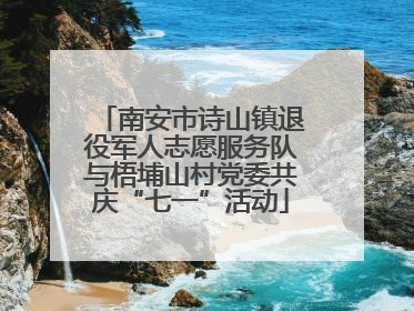 南安市诗山镇退役军人志愿服务队与梧埔山村党委共庆“七一”活动