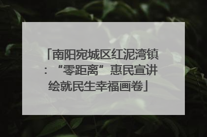 南阳宛城区红泥湾镇：“零距离”惠民宣讲 绘就民生幸福画卷