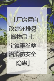 厂房擅自改建还堆易燃物品 七宝镇重拳整治消防安全隐患