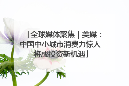 全球媒体聚焦｜美媒：中国中小城市消费力惊人 将成投资新机遇