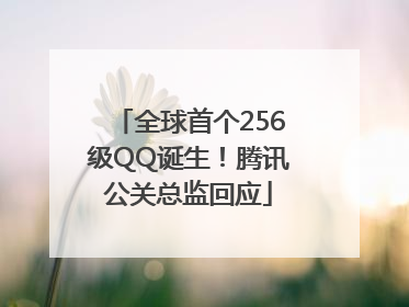 全球首个256级QQ诞生！腾讯公关总监回应