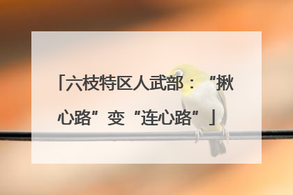 六枝特区人武部：“揪心路”变“连心路”
