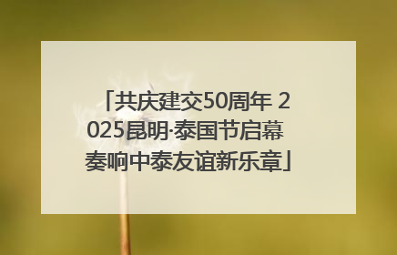 共庆建交50周年 2025昆明·泰国节启幕 奏响中泰友谊新乐章