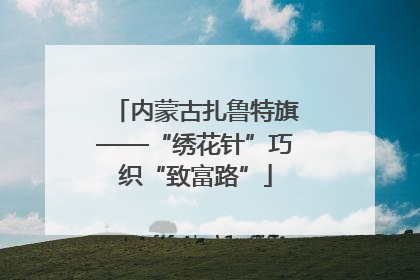 内蒙古扎鲁特旗——“绣花针”巧织“致富路”
