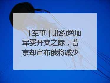 军事｜北约增加军费开支之际，普京却宣布俄将减少军费开支