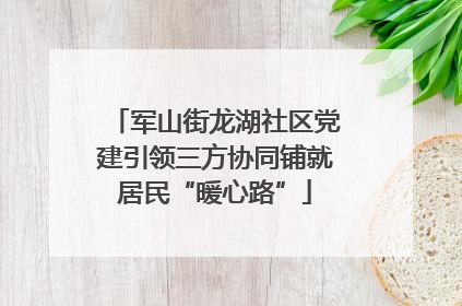 军山街龙湖社区党建引领三方协同铺就居民“暖心路”