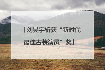 刘昊宇斩获“新时代最佳古装演员”奖
