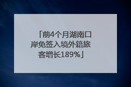 前4个月湖南口岸免签入境外籍旅客增长189%