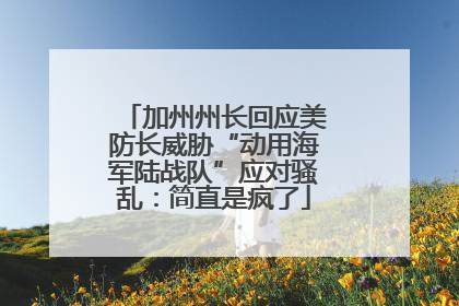 加州州长回应美防长威胁“动用海军陆战队”应对骚乱：简直是疯了