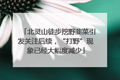 北灵山徒步挖野韭菜引发关注后续，“打野”现象已经大幅度减少