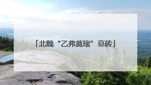 北魏“乙弗莫瓌”墓砖