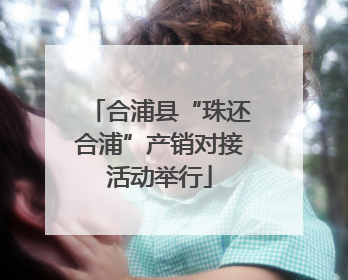 合浦县“珠还合浦”产销对接活动举行