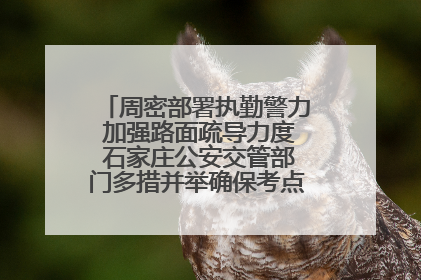 周密部署执勤警力 加强路面疏导力度 石家庄公安交管部门多措并举确保考点周边交通环境良好