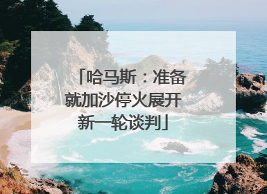 哈马斯：准备就加沙停火展开新一轮谈判