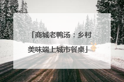 商城老鸭汤：乡村美味端上城市餐桌