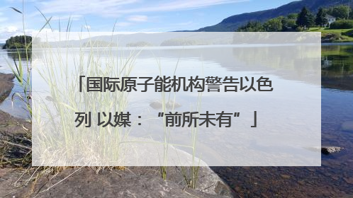 国际原子能机构警告以色列 以媒：“前所未有”