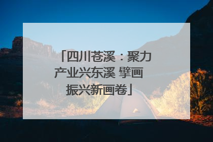 四川苍溪：聚力产业兴东溪 擘画振兴新画卷