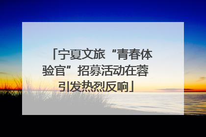 宁夏文旅“青春体验官”招募活动在蓉引发热烈反响