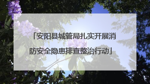 安阳县城管局扎实开展消防安全隐患排查整治行动