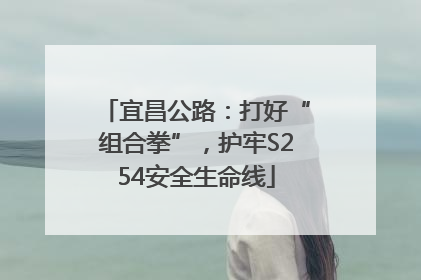 宜昌公路：打好“组合拳”，护牢S254安全生命线