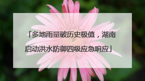 多地雨量破历史极值，湖南启动洪水防御四级应急响应