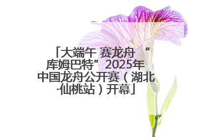 大端午 赛龙舟 “库姆巴特”2025年中国龙舟公开赛（湖北·仙桃站）开幕