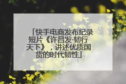 快手电商发布纪录短片《许昌发·韧行天下》，讲述优质国货的时代韧性
