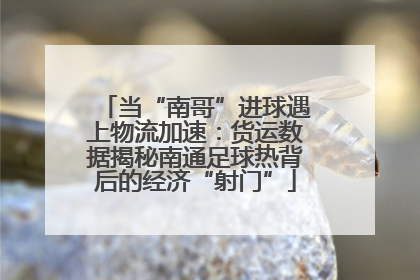 当“南哥”进球遇上物流加速：货运数据揭秘南通足球热背后的经济“射门”