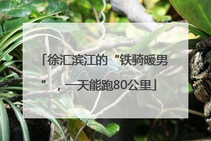 徐汇滨江的“铁骑暖男”，一天能跑80公里