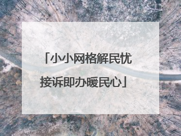 小小网格解民忧 接诉即办暖民心
