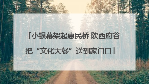 小银幕架起惠民桥 陕西府谷把“文化大餐”送到家门口