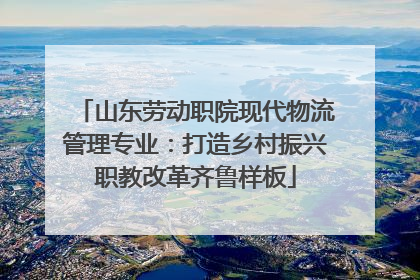 山东劳动职院现代物流管理专业：打造乡村振兴职教改革齐鲁样板