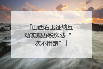 山西右玉征纳互动实现办税缴费“一次不用跑”
