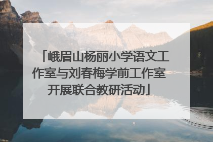 峨眉山杨丽小学语文工作室与刘春梅学前工作室开展联合教研活动