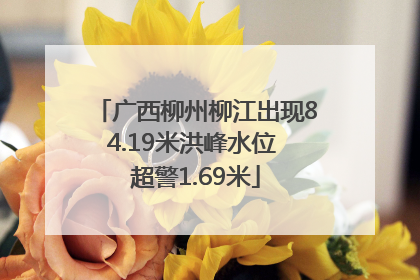 广西柳州柳江出现84.19米洪峰水位 超警1.69米