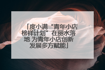 度小满“青年小店榜样计划”在丽水落地 为青年小店创新发展多方赋能