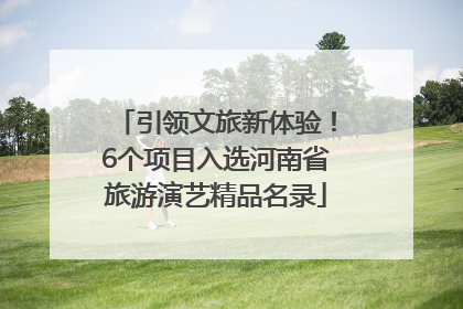 引领文旅新体验！6个项目入选河南省旅游演艺精品名录