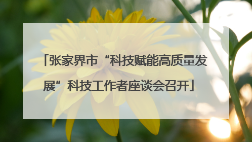 张家界市“科技赋能高质量发展”科技工作者座谈会召开