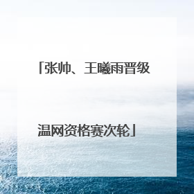 张帅、王曦雨晋级温网资格赛次轮