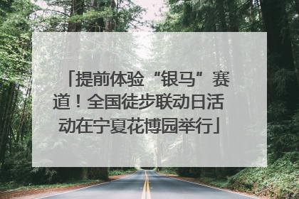 提前体验“银马”赛道！全国徒步联动日活动在宁夏花博园举行