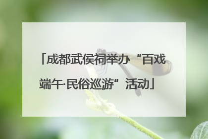 成都武侯祠举办“百戏端午·民俗巡游”活动