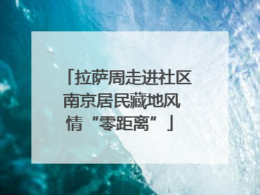拉萨周走进社区 南京居民藏地风情“零距离”