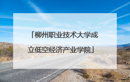柳州职业技术大学成立低空经济产业学院